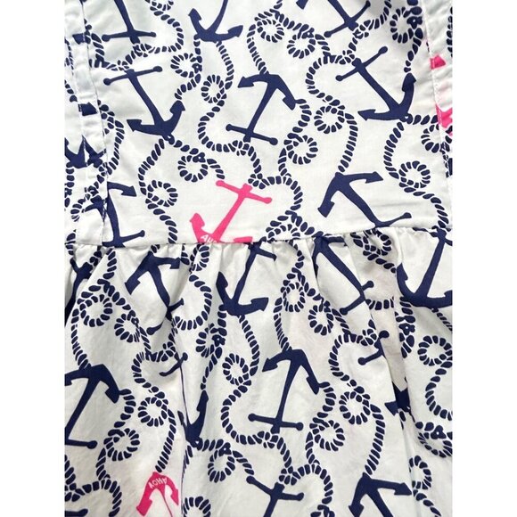 Lilly Pulitzer Gardenia Peplum Tank Top Ahoy There Size 6 - Picture 5 of 6